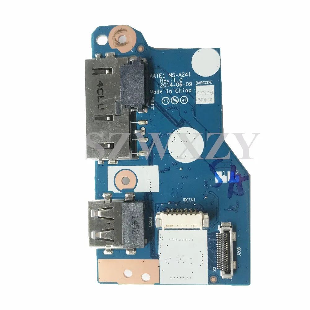 Reboto Оригинал для Lenovo E555 USB плата переключателя кнопки питания AITE1 NS-A241 Полная