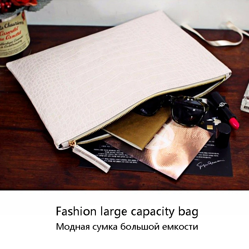 Горячая Распродажа модный клатч с крокодиловым покрытием женская сумка для