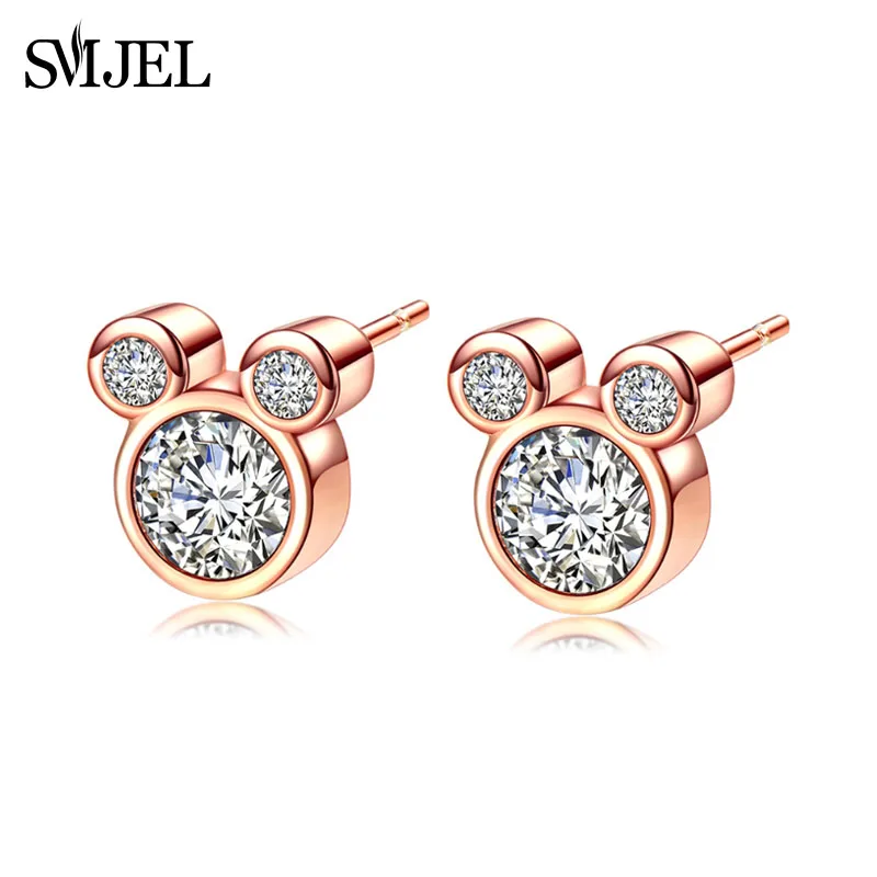 SYED288 SMJEL 925 серебряные браслеты с Микки и браслеты детские ювелирные изделия женские серебряные звенья цепи браслеты Минни животных - Окраска металла: SYED288