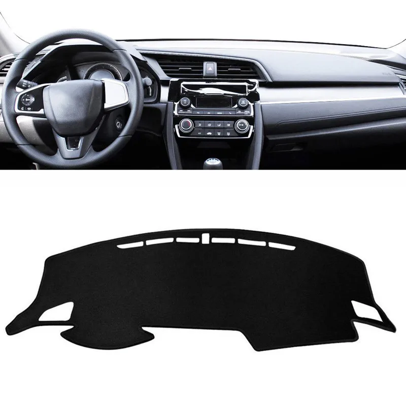 

For Honda Civic 10th 2016 2017 2018 2019 Dashboard Cover Mat Pad Dash Sunshade Instrument Protect Carpet Car Styling Accessories