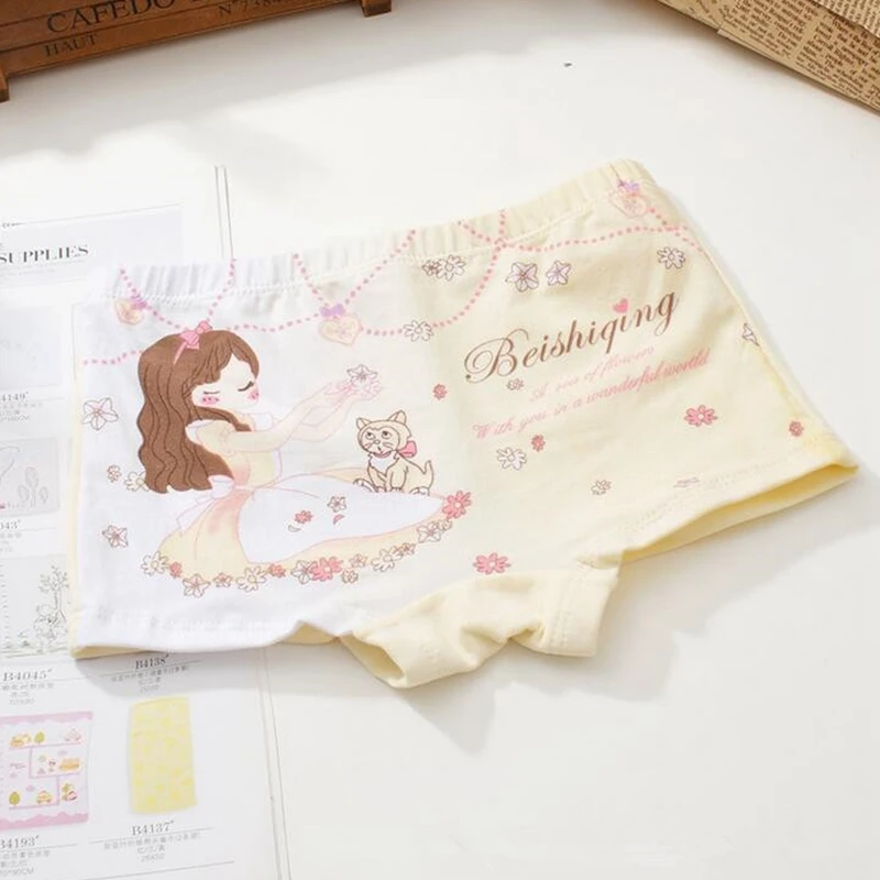 Хлопковое нижнее белье детские трусики с героями мультфильмов для девочек