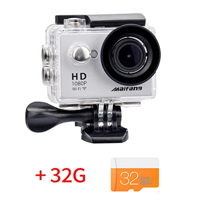 W9S Silver 32G Ультра HD 4 K 10FPS экшн-камера Wifi видеокамеры 12MP go cam 4 K deportiva Мини водонепроницаемая Спортивная камера pro 1080P 30fps cam - Цвет: W9S Silver 32G