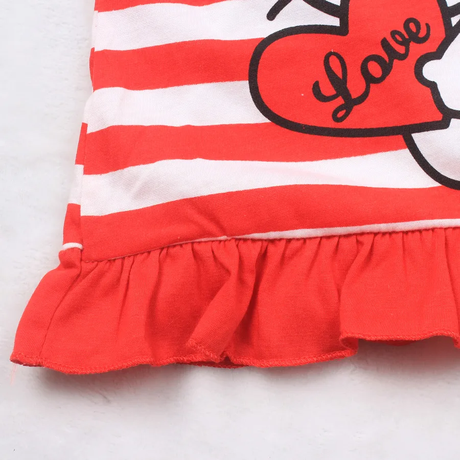 Платье hello kitty летняя одежда для маленьких девочек детская модное Хлопковое