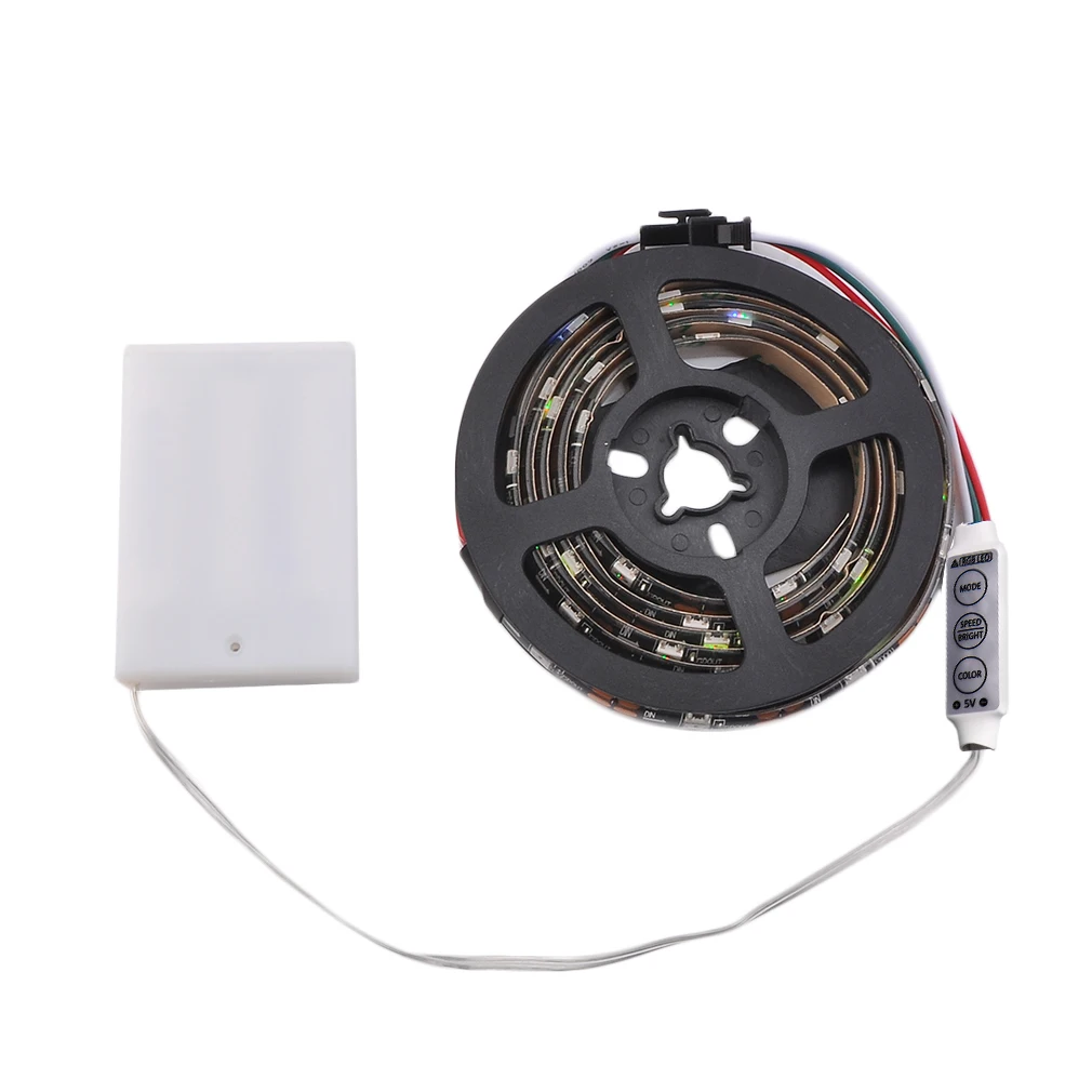 WS68 12 RGB 5050 SMD Водонепроницаемый 5V светодиодный белая полоса светильник с Батарея