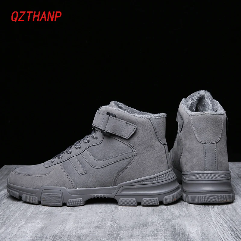 Мужские повседневные сапоги осенне зимние Tenis кроссовки с высоким верхом Черного