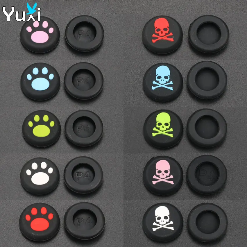 2 шт. силиконовые аналоговые ручки YuXi для PS4 Pro Slim джойстик PS3 колпачки Xbox One Xbox360 |