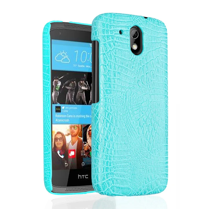 Чехол для HTC 526 526G Жесткий ПК с узором крокодиловая кожа и задней крышкой из