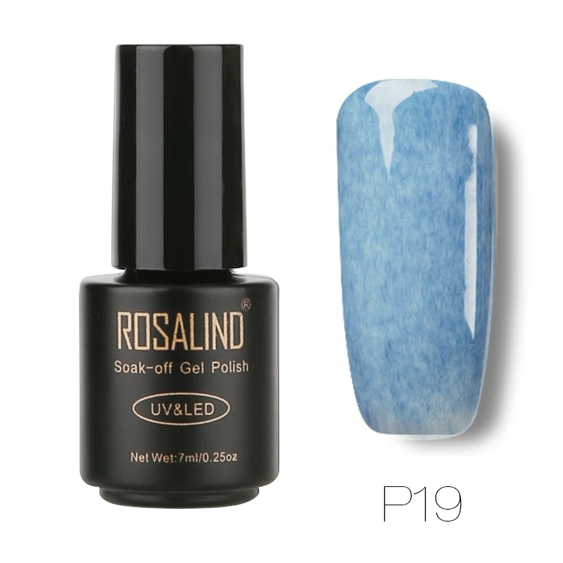 P19 ROSALIND 7 мл Лак для ногтей искусственный мех эффект P01-26 гель лак для ногтей Дизайн ногтей УФ светодиодный отмачиваемый гель белый лак набор для маникюра - Цвет: P19