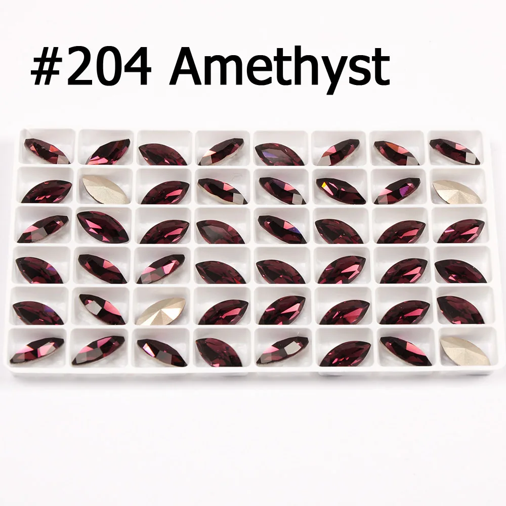Amethyst Стразы с блестящими кристаллами, Пришивные, с когтями, Наветт, сделай сам, цветные стразы, платье, Необычные стразы из камня, стекло, для ювелирных изделий, одежда - Цвет: Amethyst