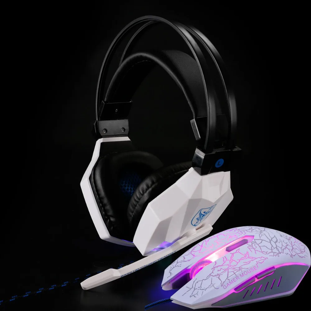 Soyto USB850, стерео игровая гарнитура, 7,1, Virtual Surround Bass, игровые наушники с микрофоном, светодиодный светильник для компьютера, ПК, геймера