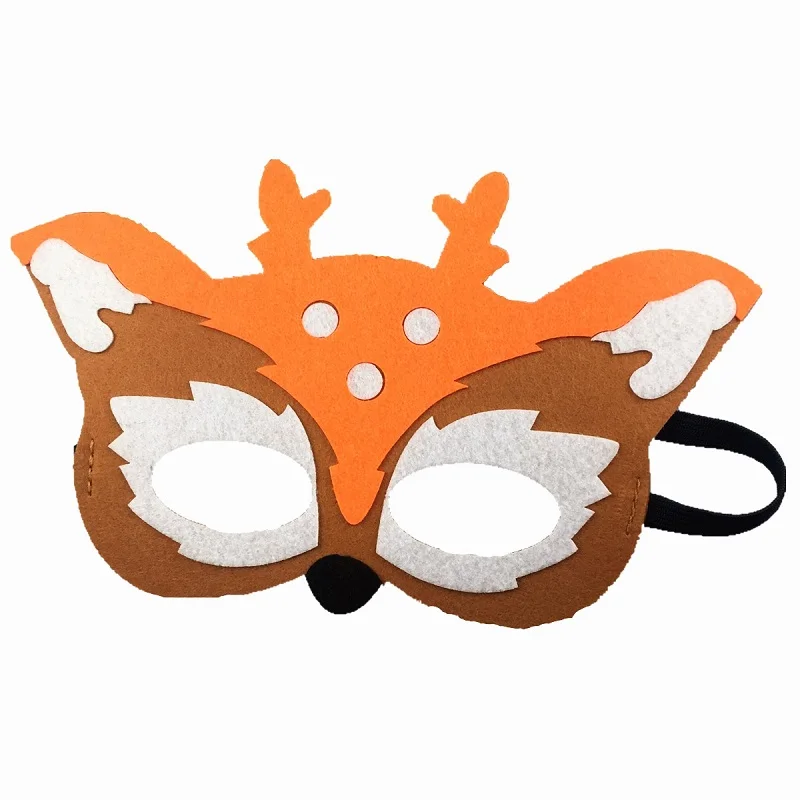 deer Детская войлочная маска в виде животного для мальчиков и девочек, подарок на день рождения, нарядный костюм, детская Маскарадная маска - Цвет: deer
