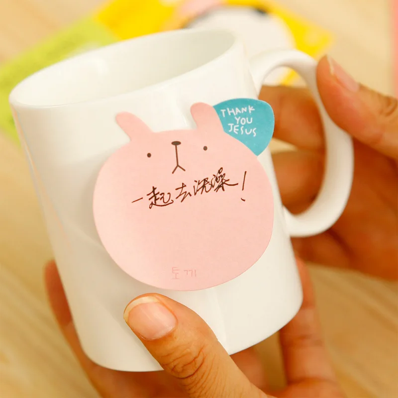 Бесплатная доставка милый Kawaii блокнот кролик липкая бумага Почтовый It Note