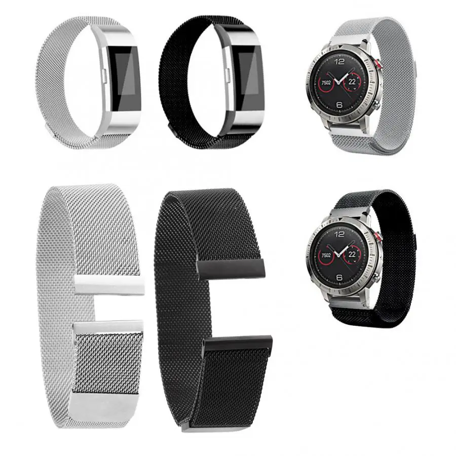 Elegant Metal Watch Band Wristwatch Strap Replacement Fit for Garmin Fenix Chronos Silver Black Color High Quality | Наручные часы