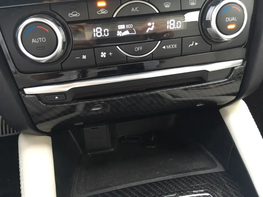 

Carbon Fiber Style Car Interior Console CD Panel Cover Trim For Mazda 6 Atenza 2017 Car Interior Moulding Car Styling