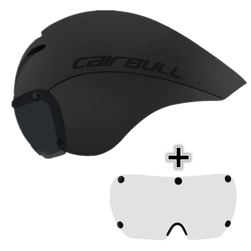 black CAIRBULL, магнитные очки, велосипедный шлем для мужчин и женщин, Триатлон, спортивный, безопасный, удобный, велосипедный шлем, для гонок, для улицы, Кепка - Цвет: black
