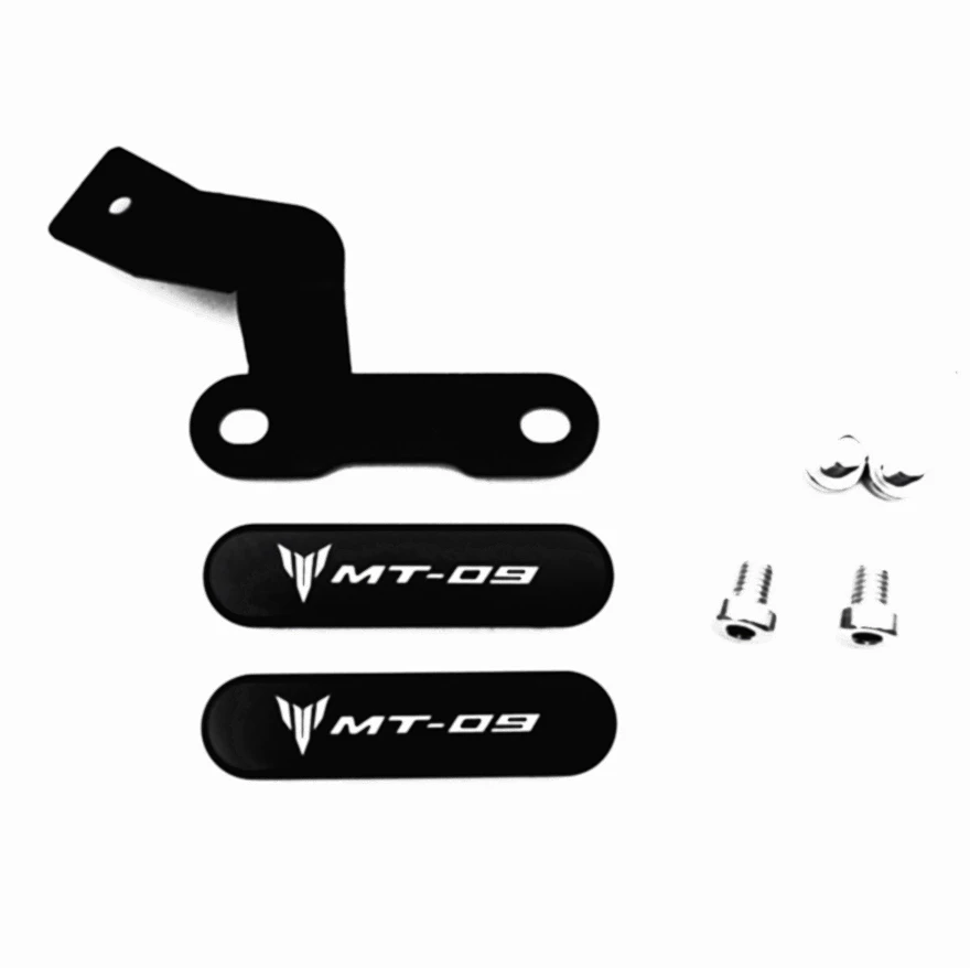 Для YAMAHA накладка на подставку для ног задняя подножка заглушка комплект MT09 FZ09 - Цвет: Black
