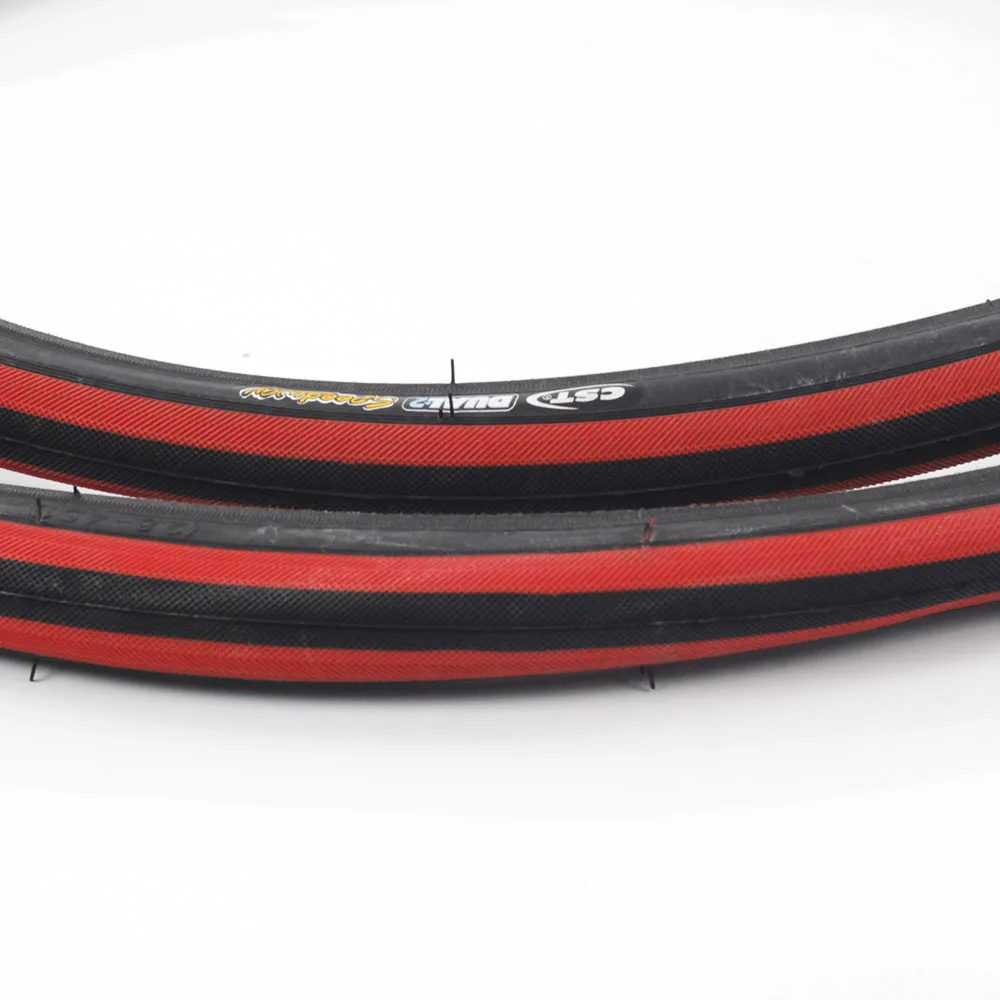 1 pcs black red CST Speedway проволока 2" x 1 1/8" велосипедные шины 60TPI 451 с зацепленным ободом 6.8Bar/100PSI для Minivelo BMX Запчасти для складных велосипедов - Цвет: 1 pcs black red