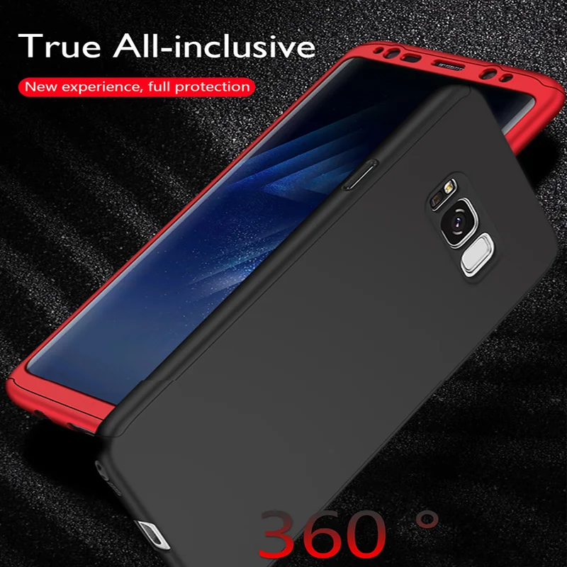 360 полностью Защитные чехлы для Samsung Galaxy J4 J6 Plus 2018 + Тонкий Жесткий ПК чехол