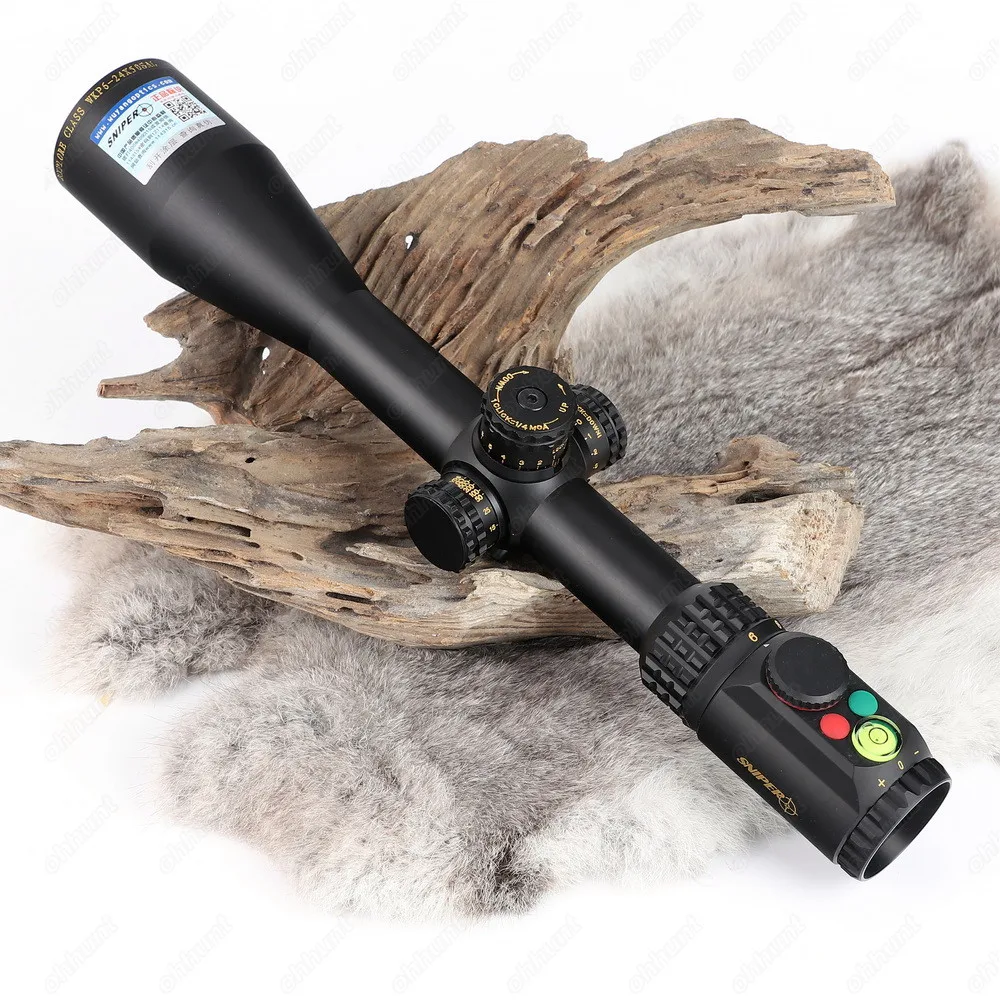 SNIPER WKP 6-24X50 SAL Hunting Rifle Scope Side Parallax Adjustment Glass Etched Reticle RG Illuminated with Bubble Level | Спорт и