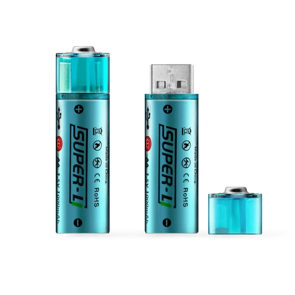 Перезаряжаемая батарея USB зарядка 1 5 v литиевая | Лампы и освещение