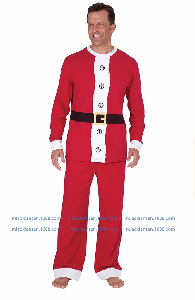 Рождественская Пижама для всей семьи костюм Санты одежда мамы и дочки одинаковые