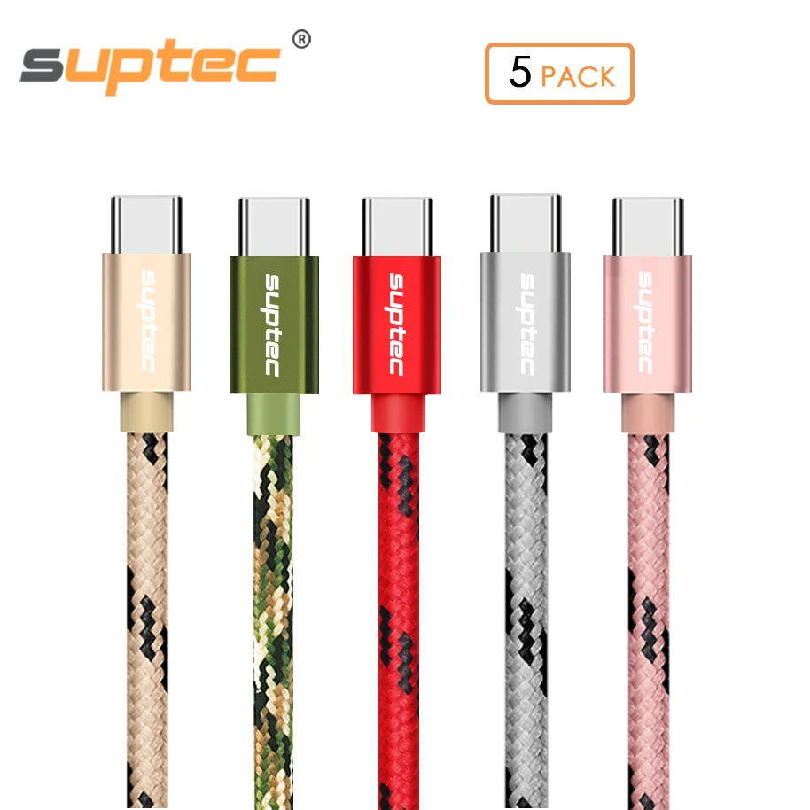 5 шт./упаковка кабель USB Type C из нейлона для быстрой зарядки Samsung S8 S9 Xiaomi 4C 6 Huawei P10 P20