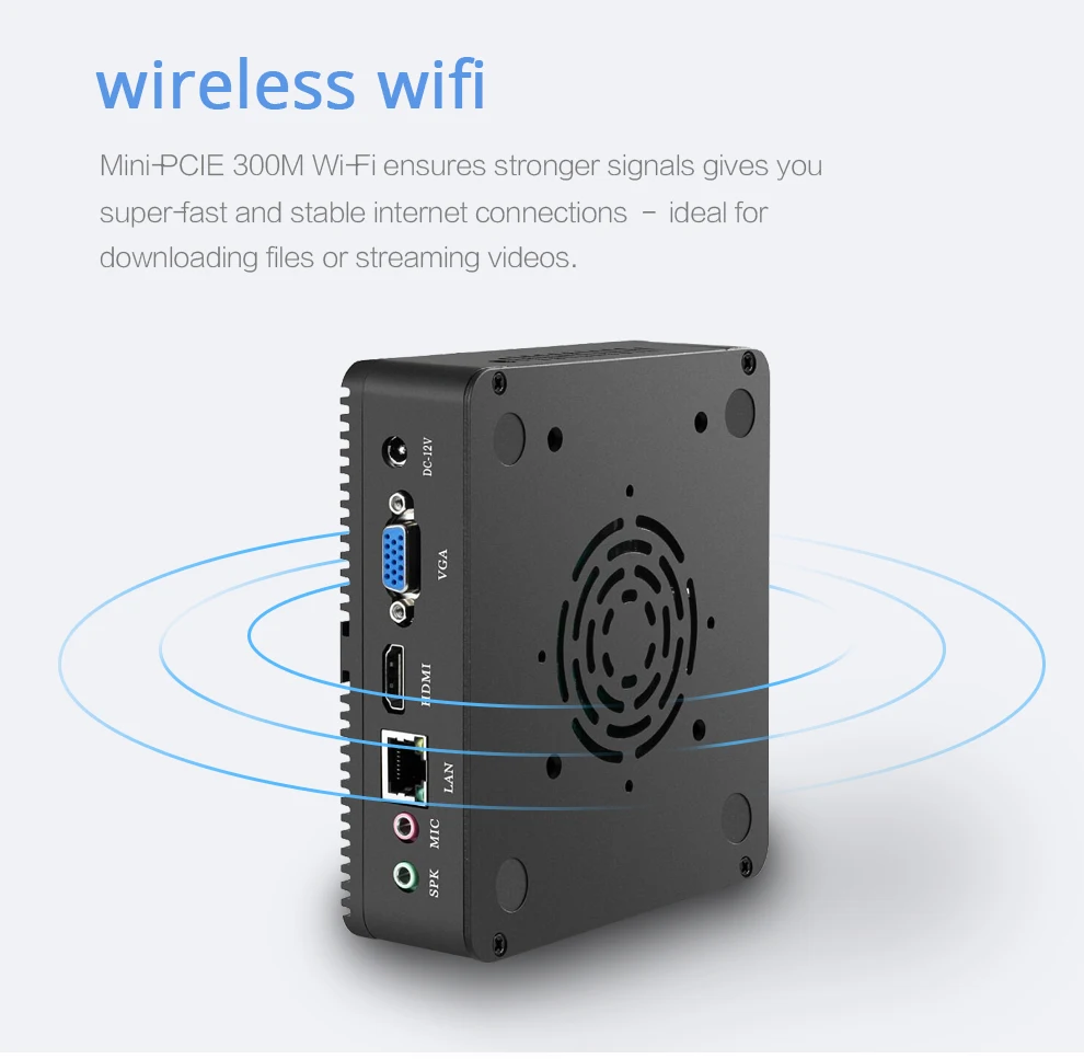XCY Мини ПК Intel Pentium N3510 4 ядра Windows 10 Linux HTPC тонкий клиент HDMI VGA WiFi 5* USB безвентиляторный компактный настольный ПК NUC