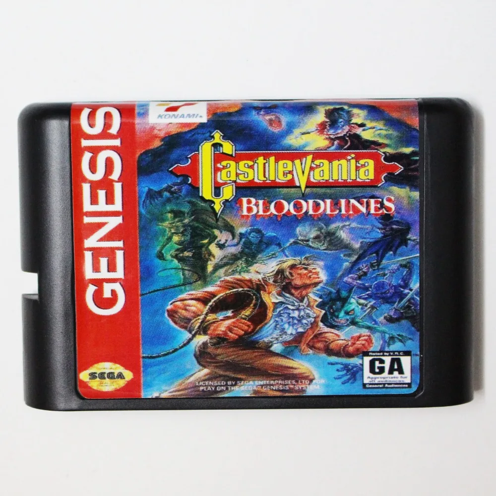 Castlevania родословных NTSC U 16 бит MD карточная игра для Sega игры Mega Drive Genesis|castlevania bloodlines|16