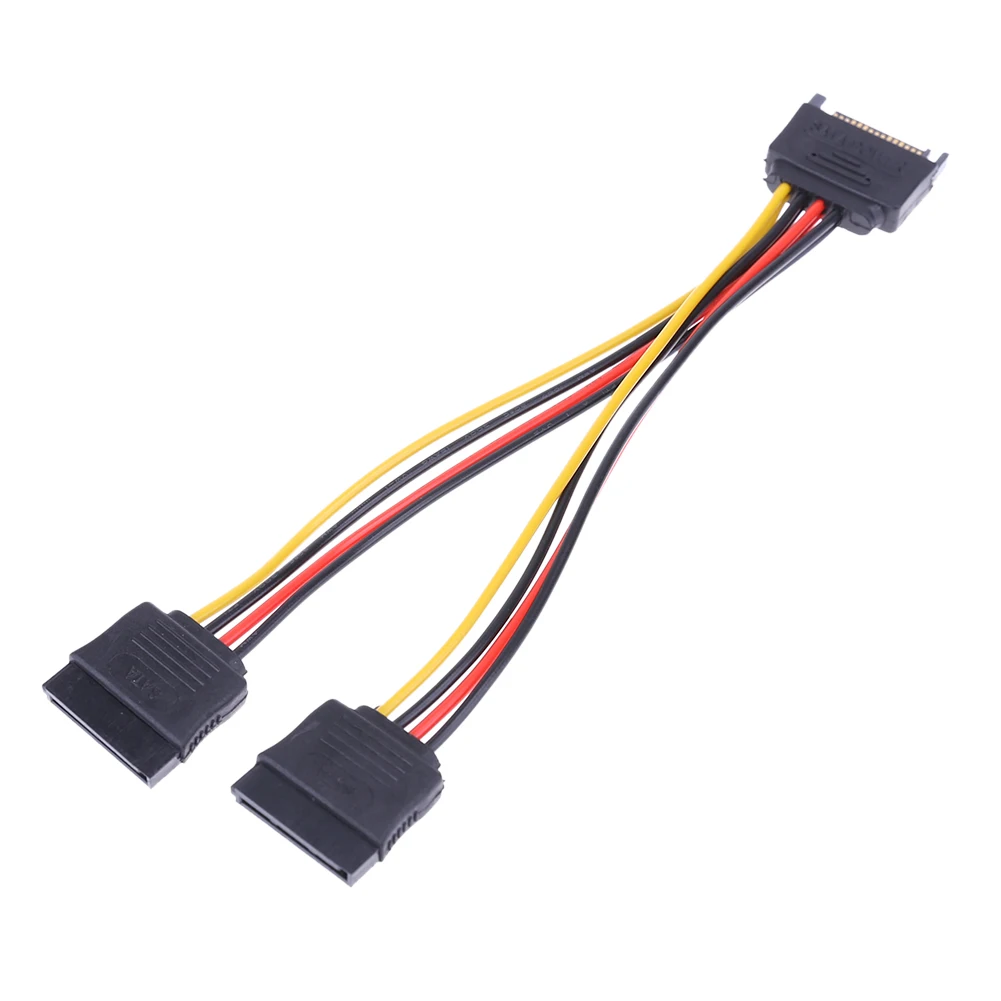 20 см 15Pin SATA Male to Female 2 распределитель кабель адаптер питания шнур Удлинитель
