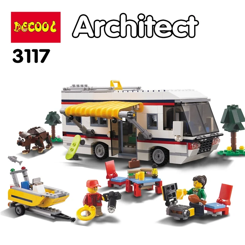 Decool 3117 792 шт. 3 в 1 для отдыха lego Creator модель строительные блоки кирпичи игрушка diy