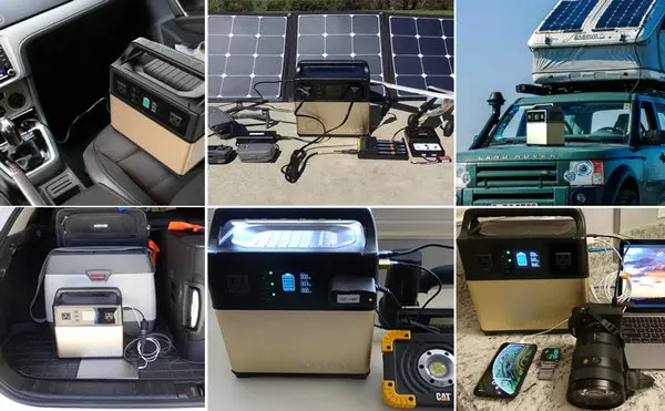 Портативный генератор электростанции 400Wh солнечный генератор 2AC выход 300 Вт литиевая аварийная батарея для наружного AC/Car/Sun перезарядки