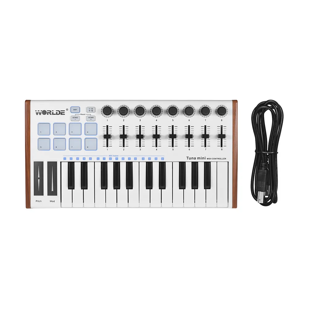 На выбор ультра Портативный Мини профессиональные 25 ключ USB MIDI Drum и контроллер