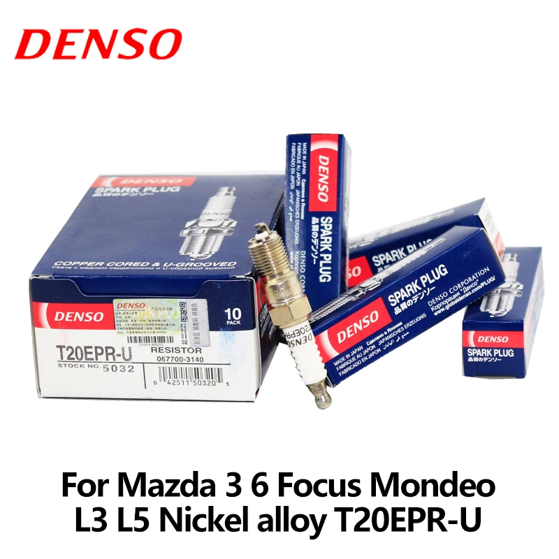 DENSO автомобильная свеча зажигания для Mazda 3 6 Focus Mondeo L3 L5 никелевый сплав T20EPR-U