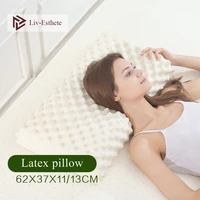 liv esthete thailand pure 100 natural latex pillow remedial neck protect vertebrae health care orthopedic pillow slow rebound