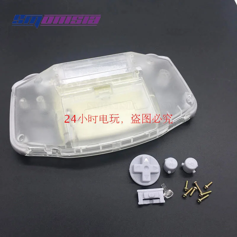 1pcs-20pcs Transparent White Shell Cover Conductive Adhesive Buttons Back Glass Screen for Nintendo GBA |