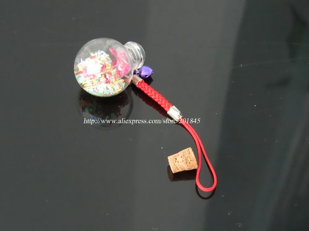 10 шт. стеклянная бутылка с деревянной пробкой подвеска украшение длинная