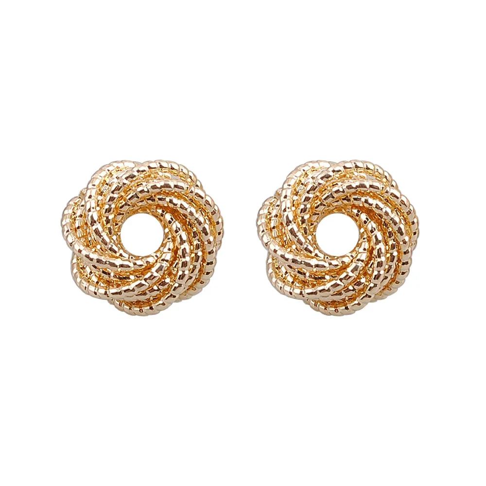 

Round Vintage Stud Earrings for women gold color big earring fashion jewelry