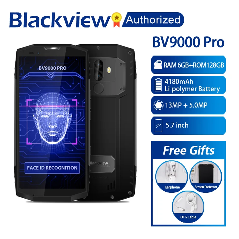 Blackview BV9000 Pro 4G мобильный телефон с функцией 18:9 5 7 &quotMTK6757 Octa Core Android 1 6 ГБ + 128 13MP