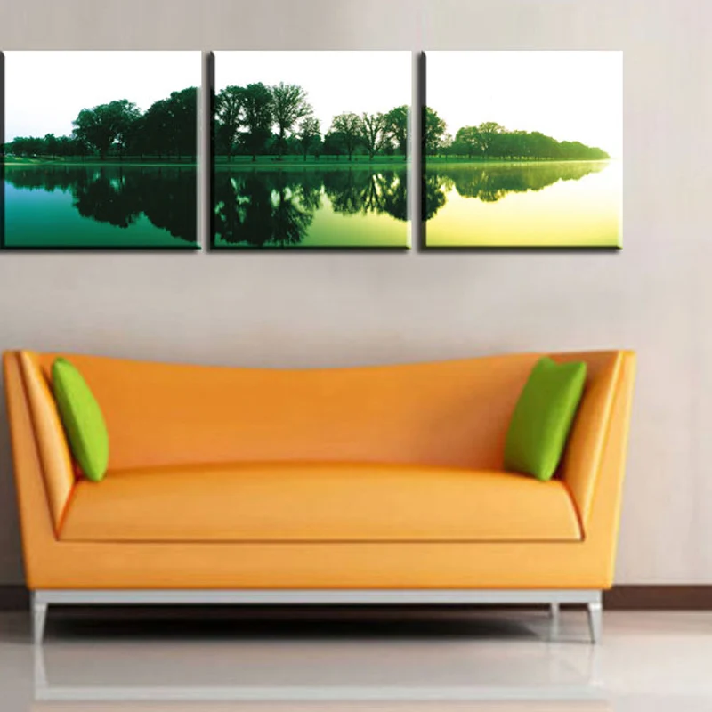 

3 Panels lake Painting Canvas Wall Art Picture Home Decoration Living Room Canvas Print Painting Canvas Art Unframed