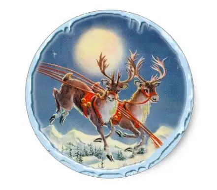 

1.5inch REINDEER & ICICLES by SHARON SHARPE Classic Round Sticker