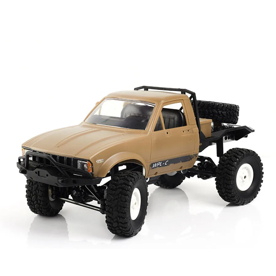 Yellow WPL C14 военный грузовик весы 1/16 армейский грузовик 2,4G 2CH 4WD модель дистанционного управления автомобиль внедорожник RC полуприцеп-RTR подарок для детей мальчик - Цвет: Yellow