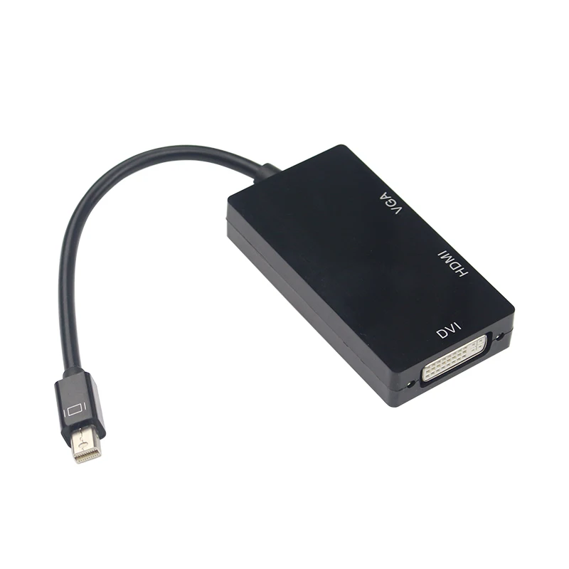 Адаптер 3 в 1 Mini DP-VGA DVI HDMI-совместимый кабель мини-конвертер порта дисплея для Apple