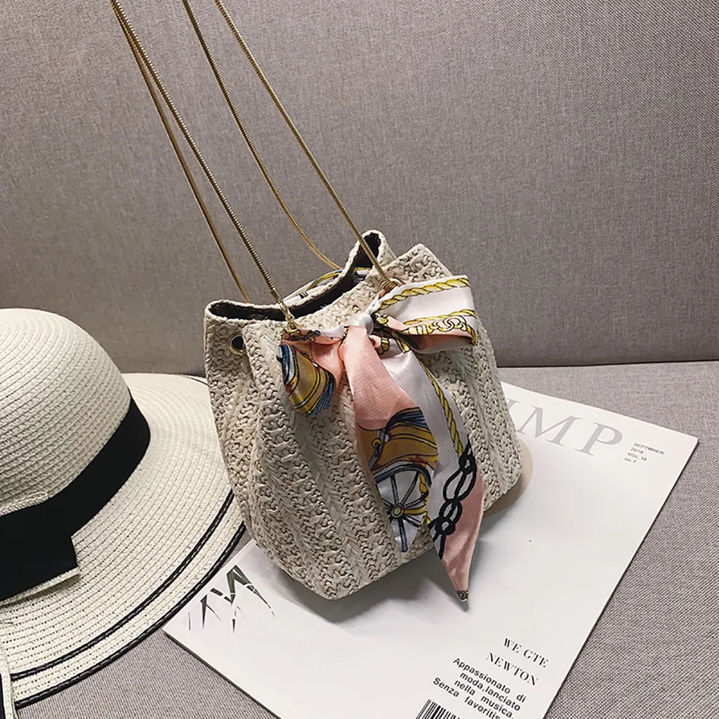 Летняя сумочка из соломы для женщин 2020 модные сумки через плечо повседневные на