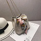 Летняя сумочка из соломы для женщин 2020 модные сумки через плечо повседневные сумки через плечо на завязках маленькие сумки Bolsos Para Mujer