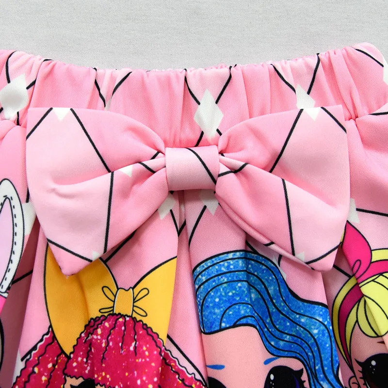 Lol/Детская летняя юбка-пачка с цветочным принтом для девочек модная короткая