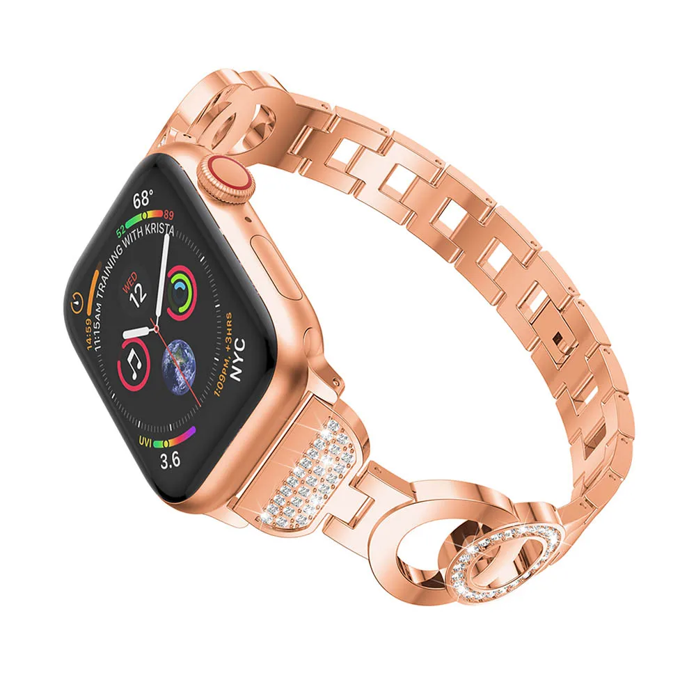 Ремешок для часов Apple Watch Band 38 мм 42 40 44 металлический браслет со стразами Series 5/4/3/2/1 |