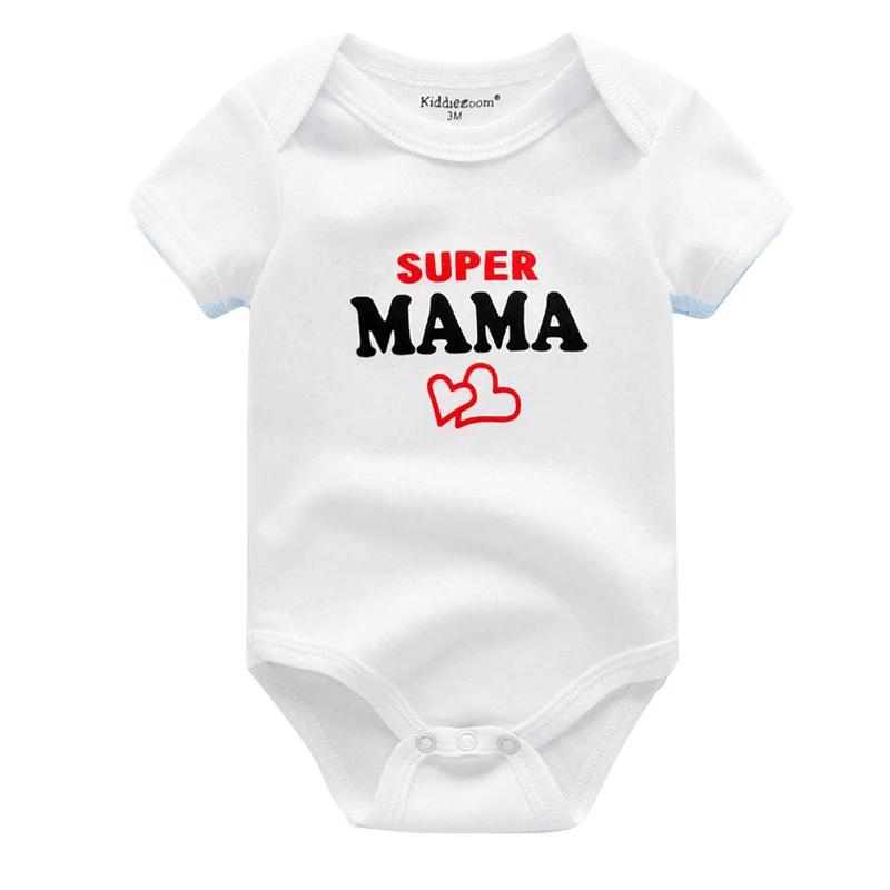 Детская одежда для новорожденных мальчиков с надписью I love Papa хлопковые детские