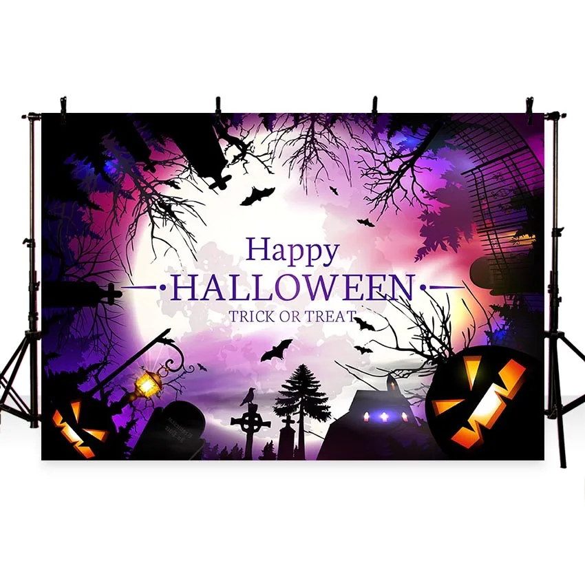 

Happy Halloween theme photography backgrounds photo backdrop Customized children photography backdrops for photo studio 7x5ft