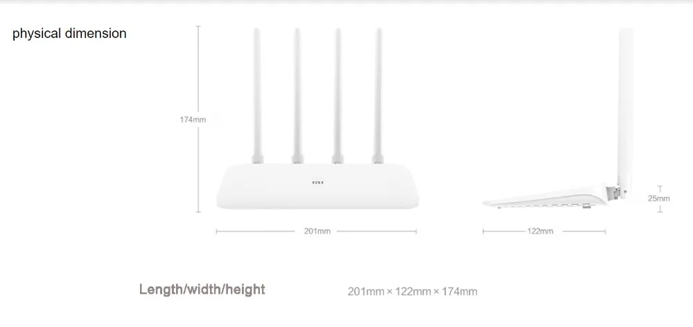 Xiaomi Mi Router 4A гигабитная версия 2,4 ГГц 5 ГГц 128 ГБ ОЗУ DDR3 двухъядерный процессор 1167 Мбит/с гигабитный Ethernet порт Поддержка cv6