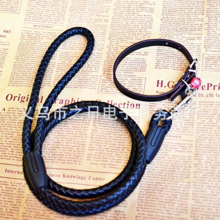 Cortex ошейник для собак кожаный регулируемый питомцев поводок Плетеный маленьких